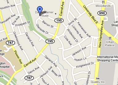 Map to 1204 Prospect Street, Takoma Park, MD